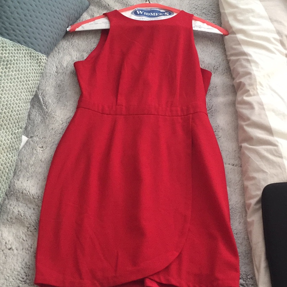 Tobi high neck red dress